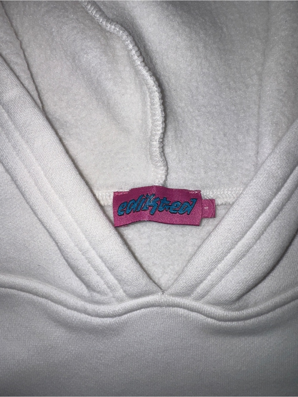 Edikted Cream Hoodie with Light Blue Bow Details - Picture 2 of 3